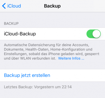 iphone backup erstellen