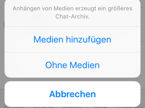 whatsapp chat per mail versenden