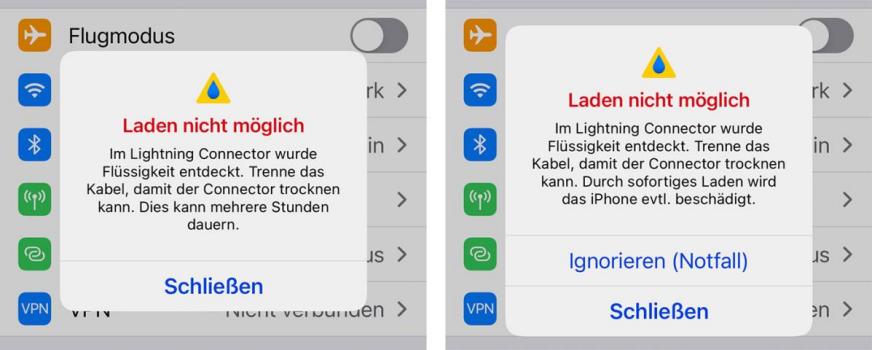 den Flüssigkeitsdetektionsalarm abschalten