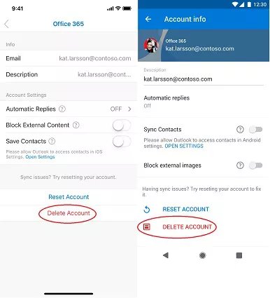 Outlook-Konto löschen