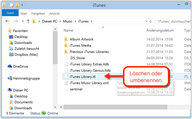 library itl datei