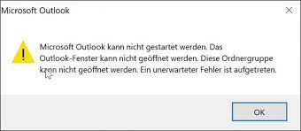 Outlook kann nicht gestartet werden