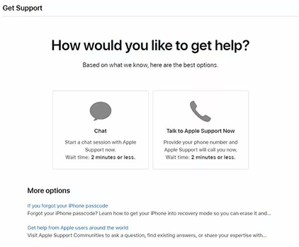 contact apple support