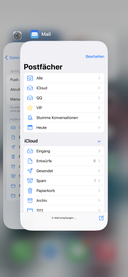 Mail-App beenden und neu starten