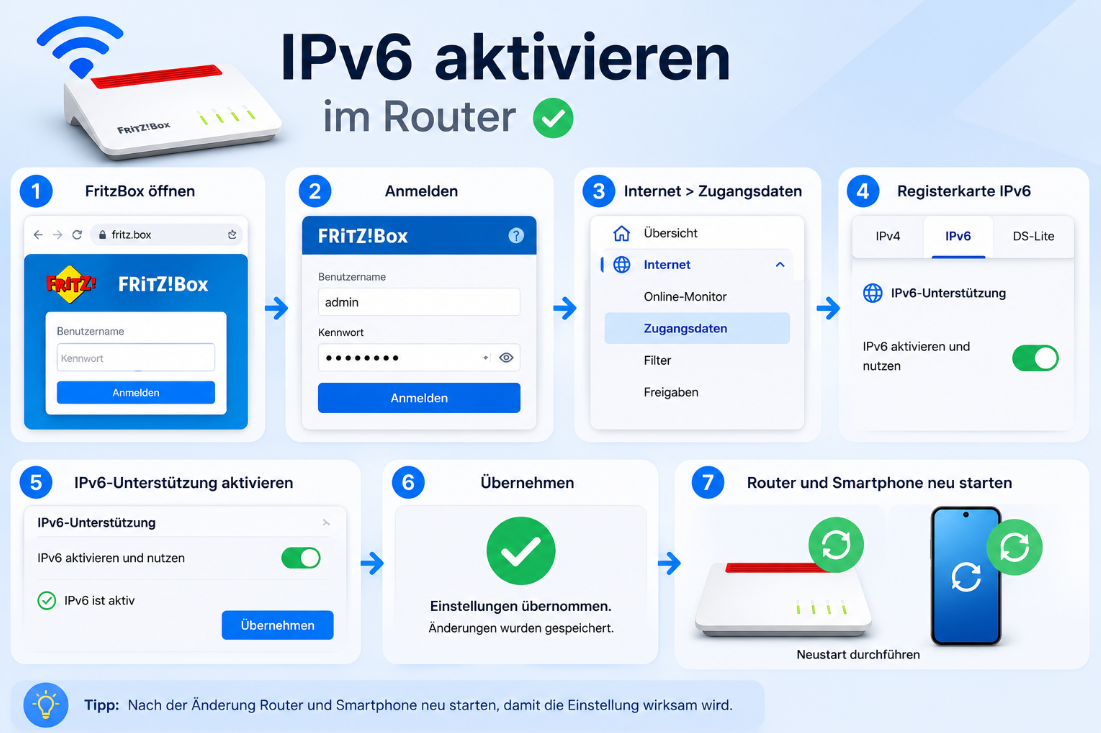 IPv6 im Router aktivieren