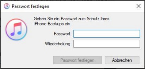 iPhone Backup Passwort wiederherstellen