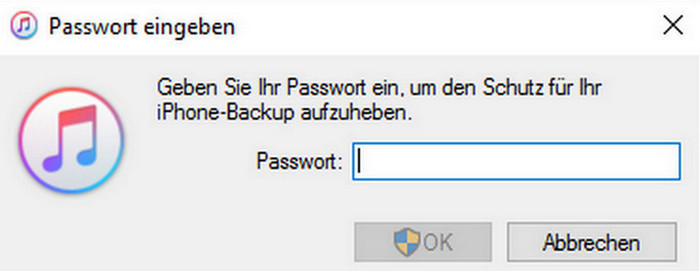 iTunes Backup Passwort vergessen