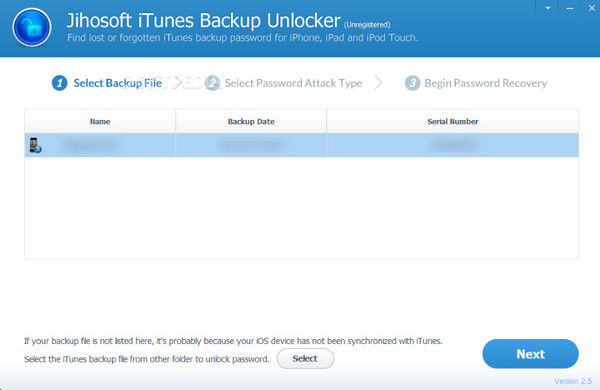 Jihosoft iTunes Backup Unlocker
