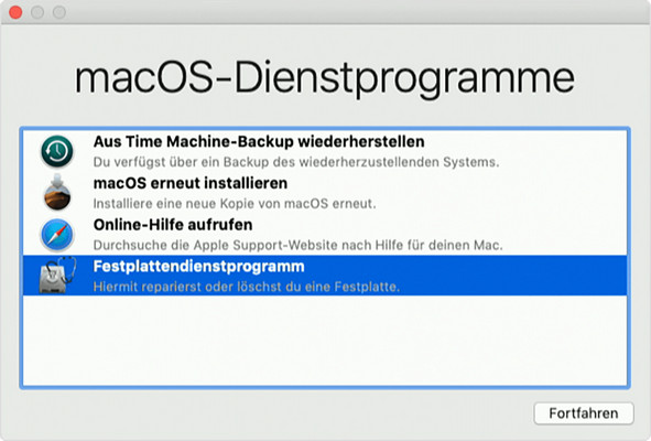 macos diskette auswählen