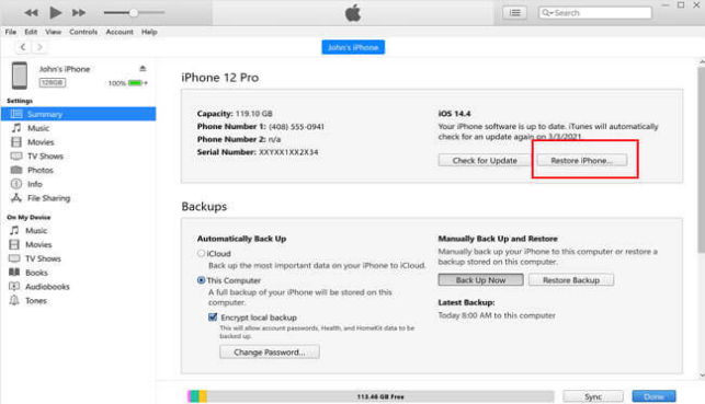 iphone code umgehen-mit itunes