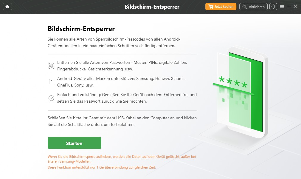 bildshirm entsperrer