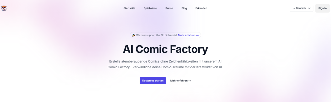 AI Comic Factory KI Comic Generator für konsistente Charaktere