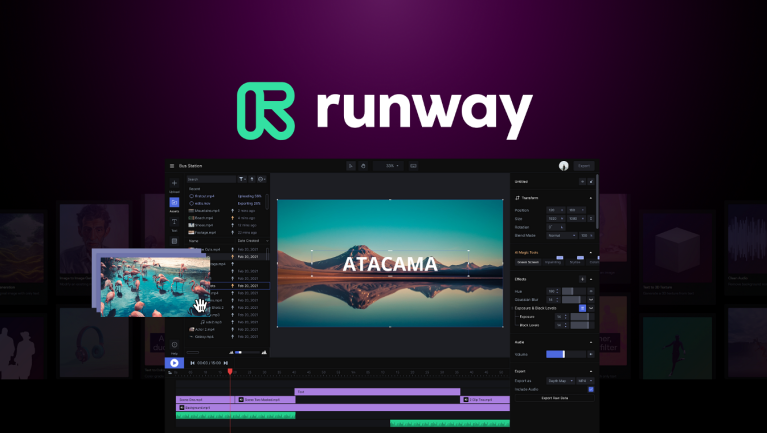 Runway Bild zu Video KI mit integrierter Videobearbeitung