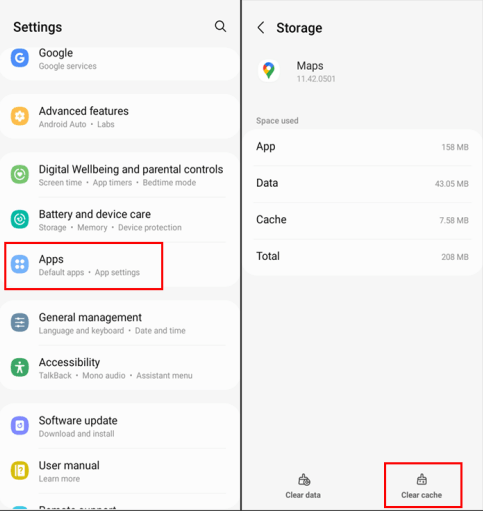 Löschen Sie den App-Cache