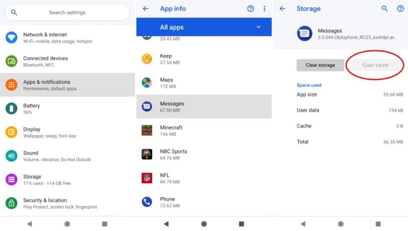 not receiving texts from one person android