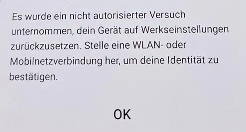 samsung - es wurde ein nicht autorisierter versuch unternommen