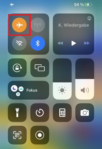 turn on airplane mode
