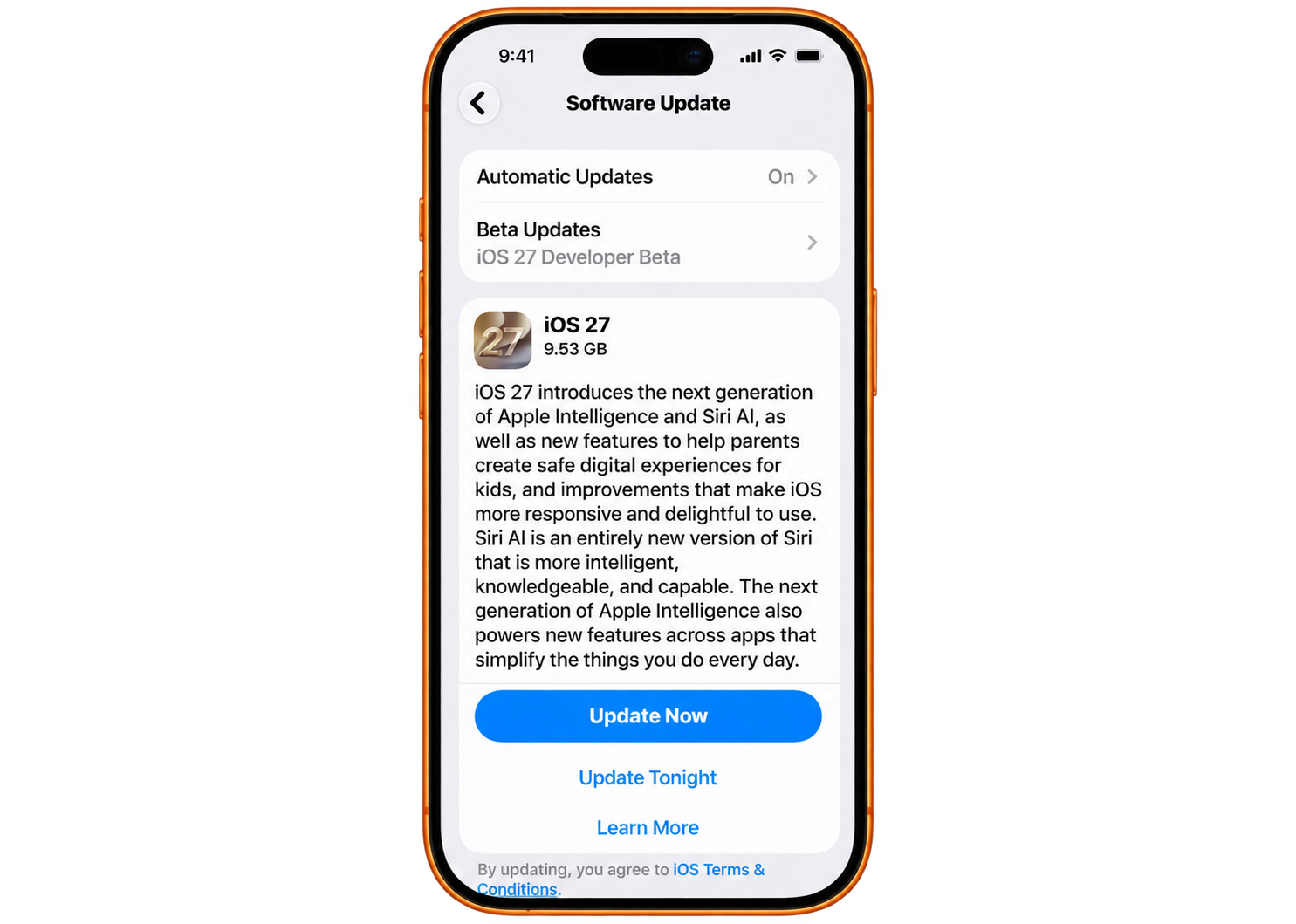 auf ios 27 aktualisieren