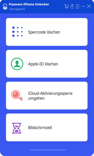 Passvers iPhone Unlocker - übersichtlich und vielseitig