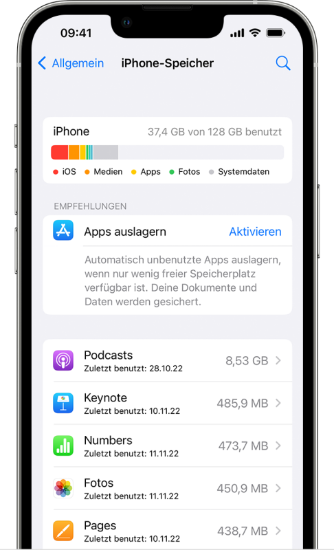 iphone speicherplatz freigeben