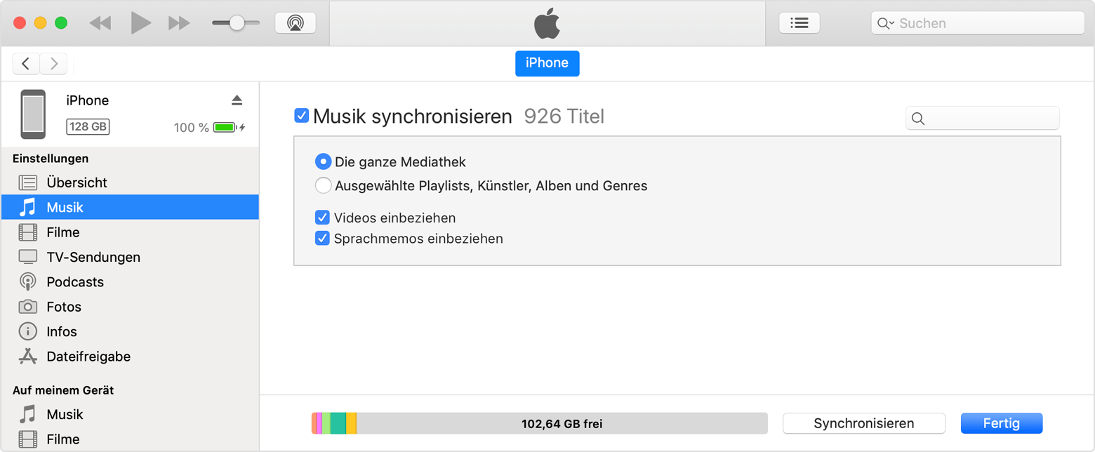 mac musik auf iphone übertragen itunes