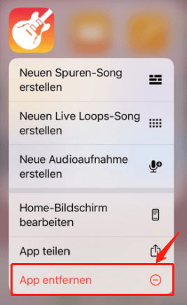 iphone app entfernen