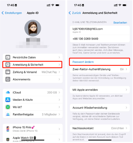 Apple ID Passwort vergessen