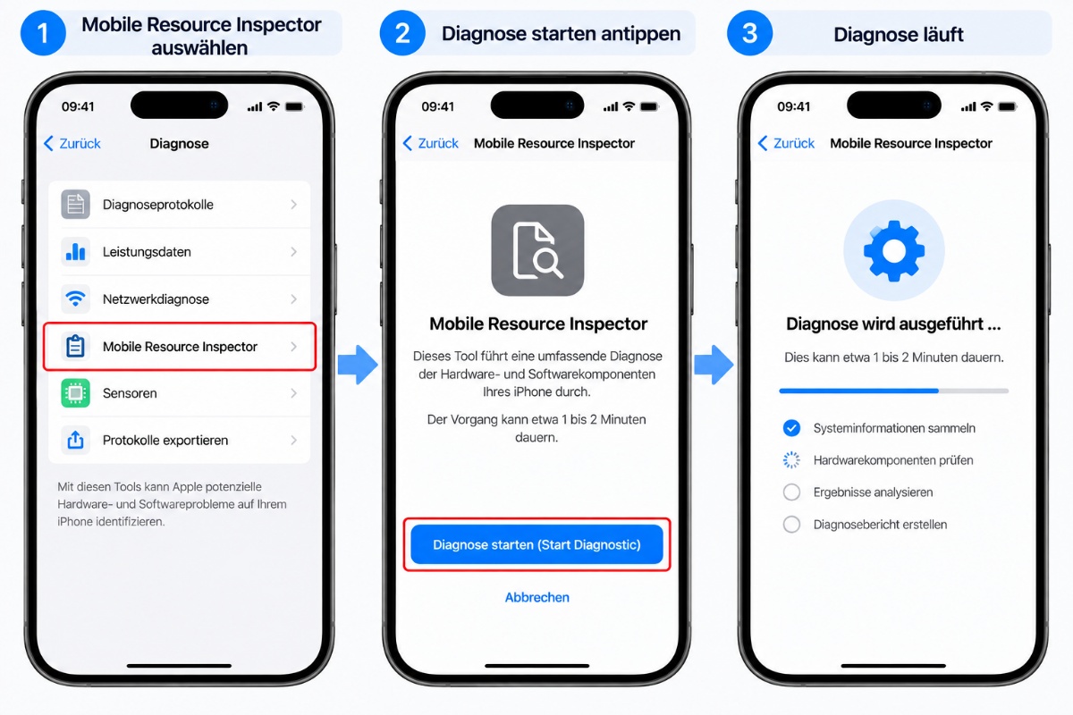 iPhone 18 Akkuprobleme mit dem Diagnosemodus prüfen