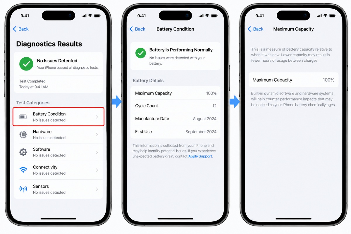 iPhone 18 Akkuprobleme mit dem Diagnosemodus prüfen