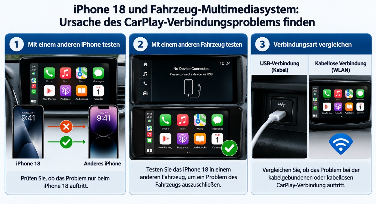 iPhone 18 CarPlay funktioniert nicht