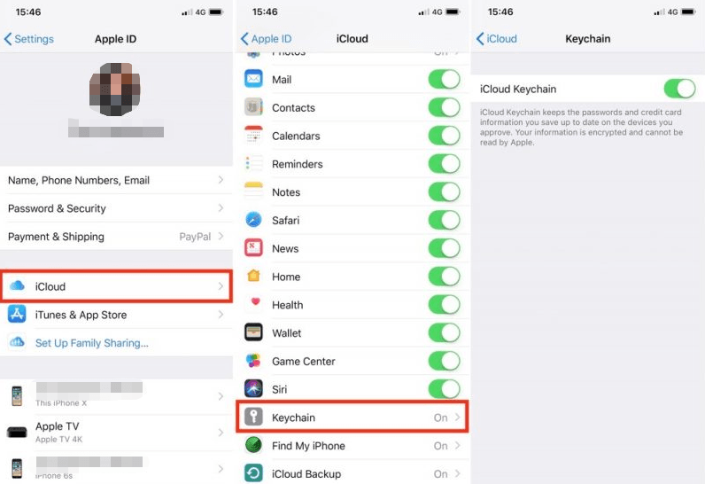 Passwort über iCloud Schlüsselbund speichern