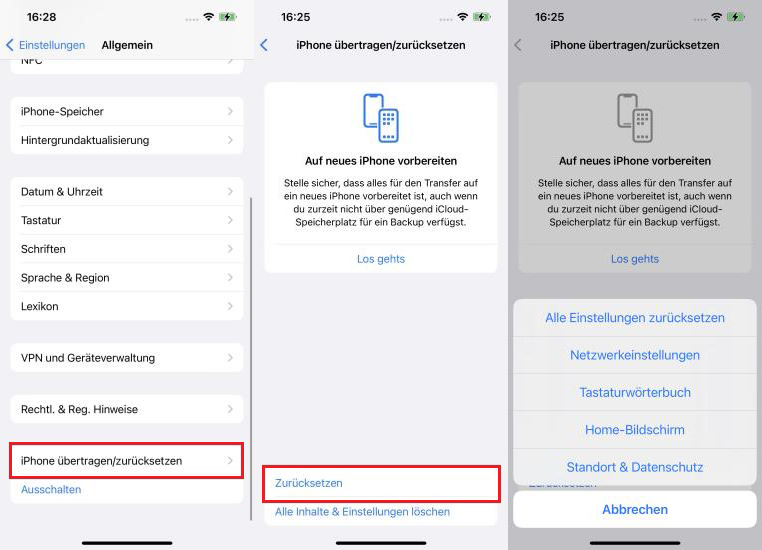 Netzwerkeinstellungen zurücksetzen