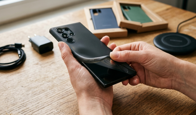 Handyhülle prüfen um unerwartete Vibration zu vermeiden