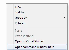 open command window
