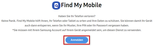 passwort für samsung vergessen