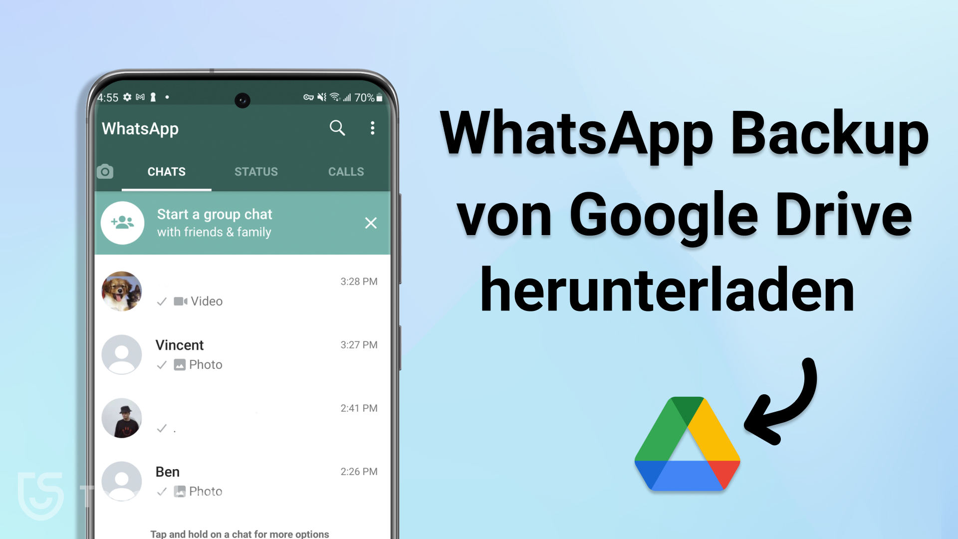 whatsapp backup von google drive herunterladen