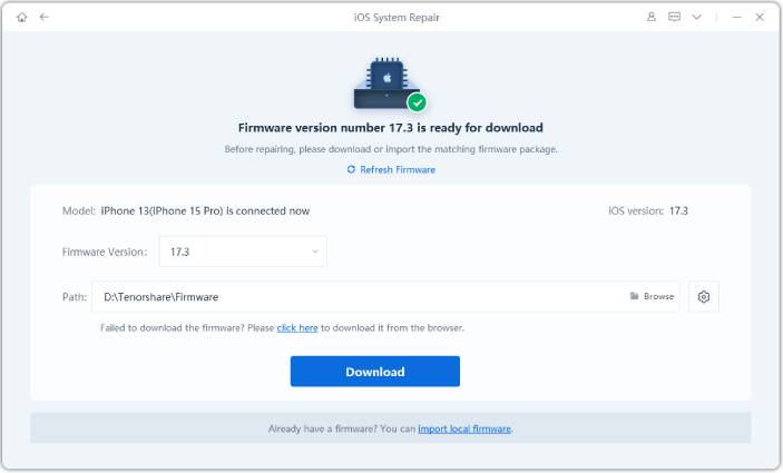 download die firmware