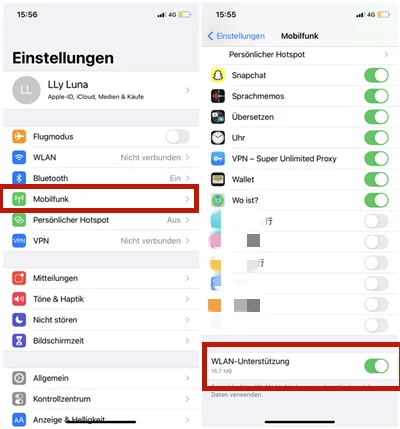 Überprüfen Sie die Netzwerkverbindung